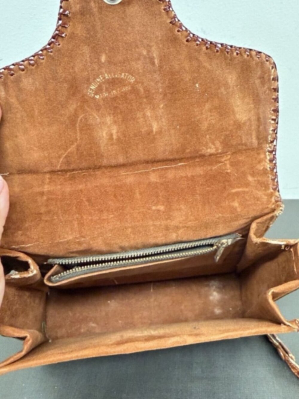 🐊 Vintage Genuine Alligator Handbag | Made in Cuba | Late 1940s–Early 1960s - Picture 5 of 12